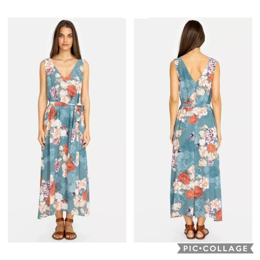 Boho Johnny Was Floral Silk Geles Dress $390